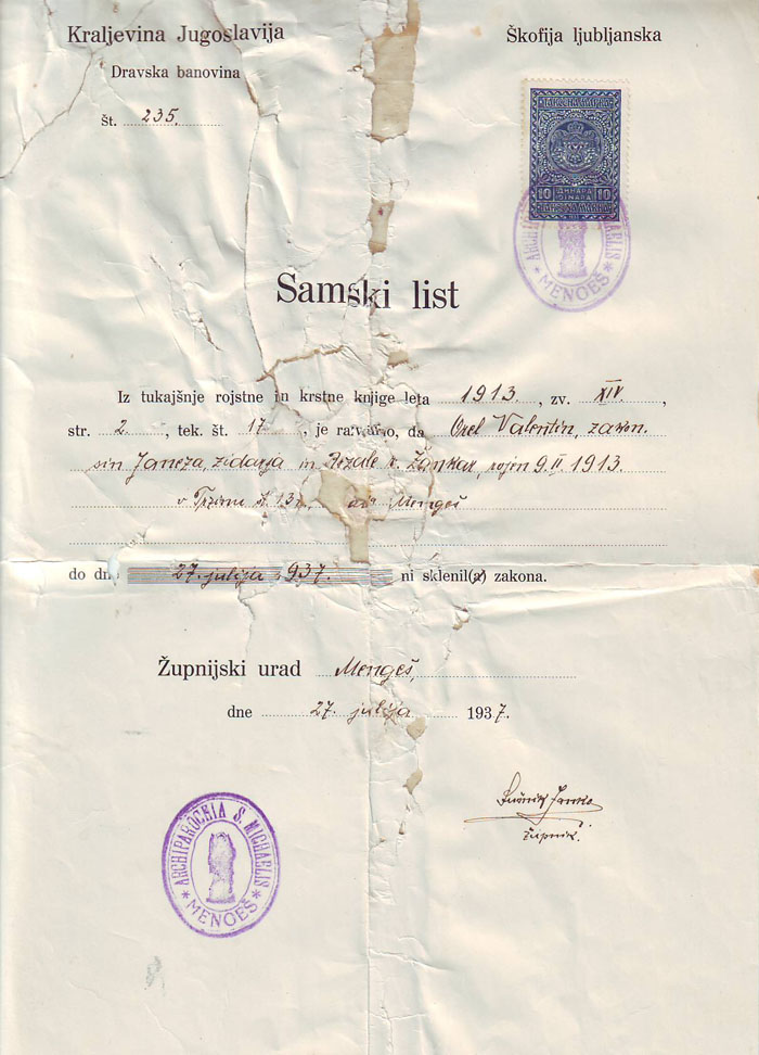 <p>Samski list Kraljevina Jugoslavije, 27. julij 1937.</p>