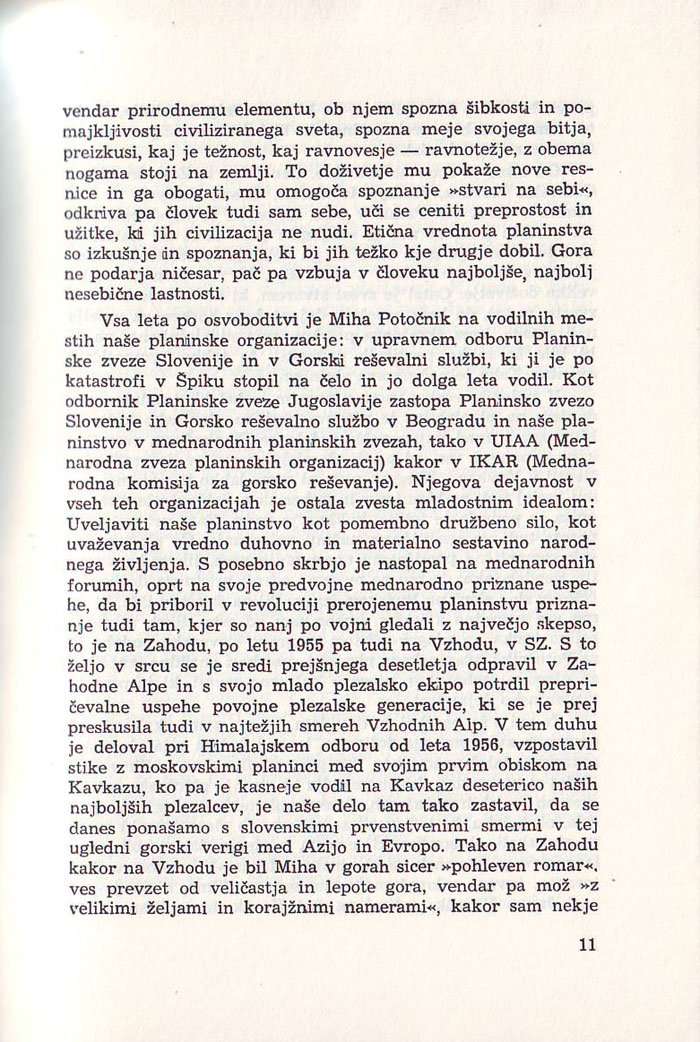 <p>Dr. Miha Potočnik: Srečanje z gorami, predgovor Tine Orel, 1968</p>