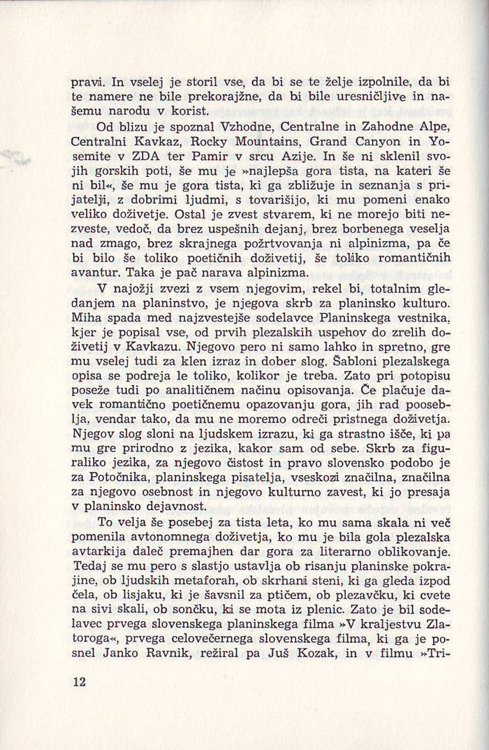 <p>Dr. Miha Potočnik: Srečanje z gorami, predgovor Tine Orel, 1968</p>